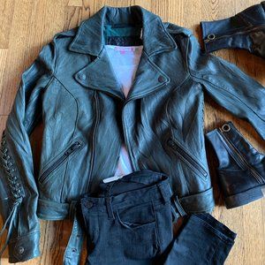 RARE True Religion 100% Lamb Leather Moto Jacket | EUC | Size Small